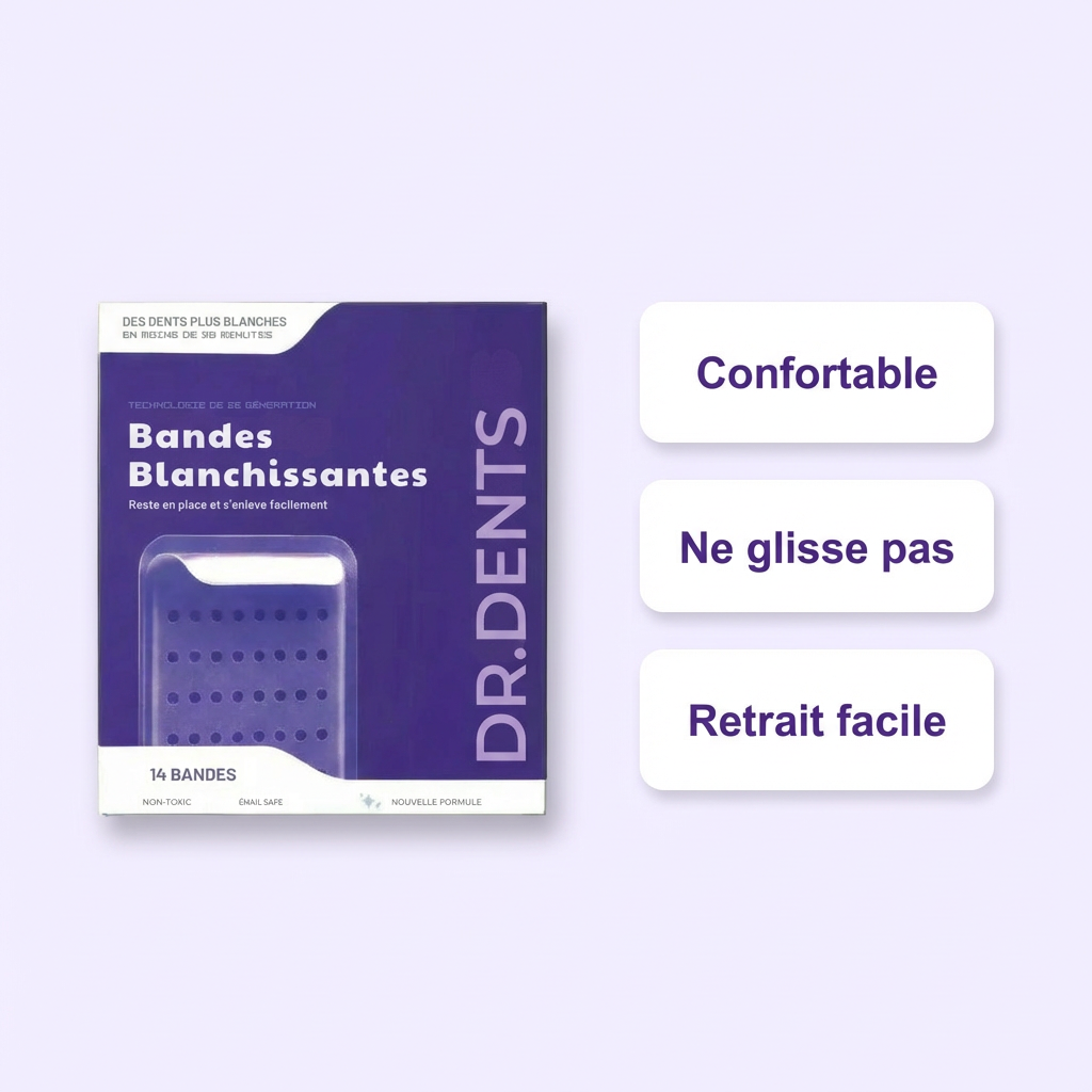 Bandes Blanchissantes Dentaires - Sourire Plus Blanc en 30 Minutes